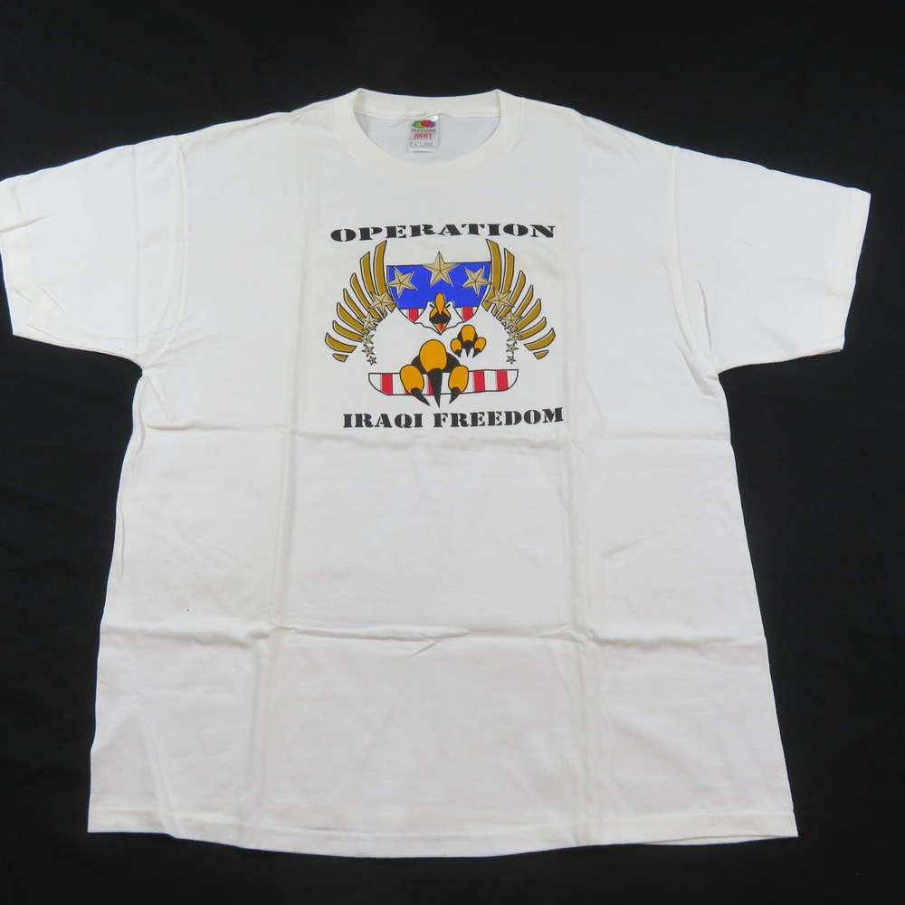 Operation Iraqi Freedom White T-Shirt Sz XL NWOT Y2K